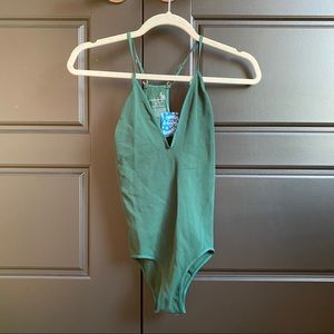 Green Bodysuit with Key Hole & Adjustable Straps